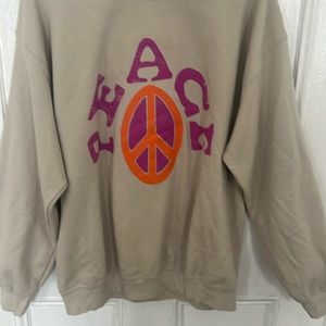 Distressed oversized sweatshirt